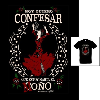 Camiseta la flamenca para hombre de Manojito de Claveles