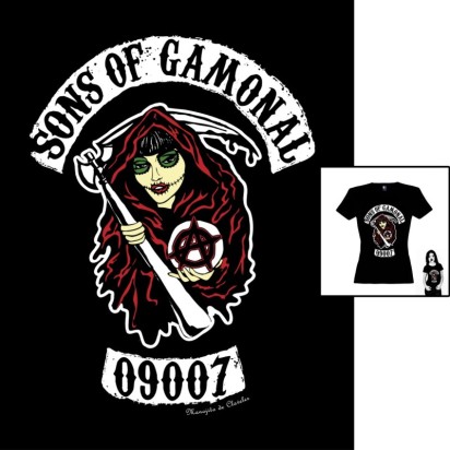 Camiseta Sons of Gamonal 09007 para mujer de Manojito de Claveles